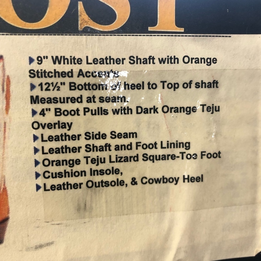 Dan Post | Square-Toe Teju Lizard Western Boots - Picture 6 of 6
